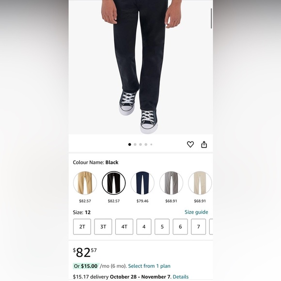 LEVI’S Boys 511 Slim Fit Soft Brushed Black Jeans Pants Size 5 Reg BRAND NEW - Picture 2 of 14